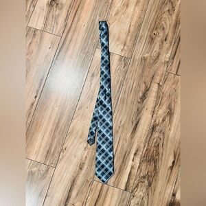 Stafford Blue and Light Blue Plaid Silk Tie